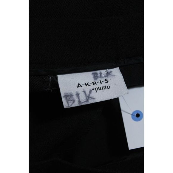 Akris Punto Women's Straight Leg Zip Closure Dress Pant Black Size 14 - Picture 5 of 10